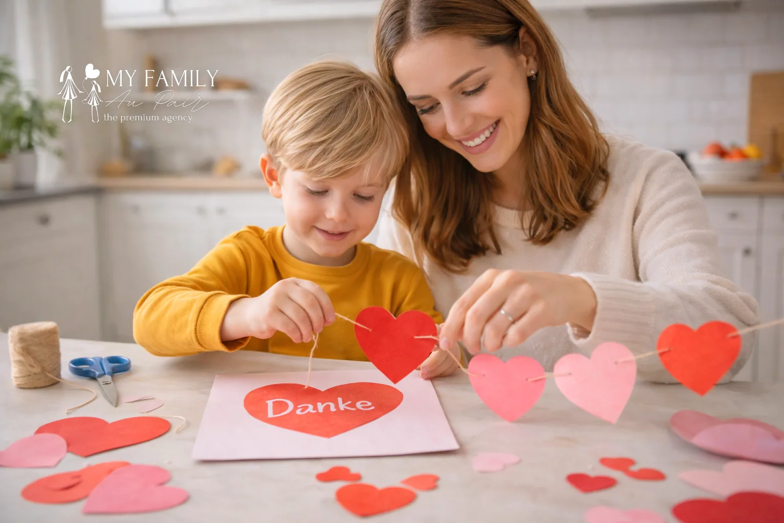 Heart Garland for the Kitchen or Living Room